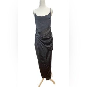 ASOS Black One Shoulder Maxi Dress